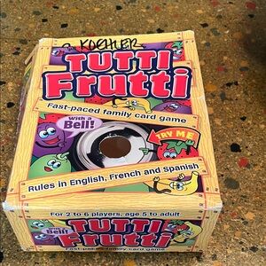 Tutti Frutti Fast-Paced Family Card Game - Yellow/Purple Box
